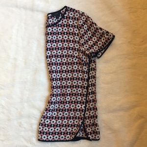 J.Crew Geometric Patterned Silk T-Shirt